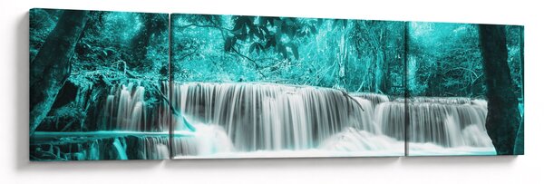 Obraz - Modrý vodopád (170x50 cm)
