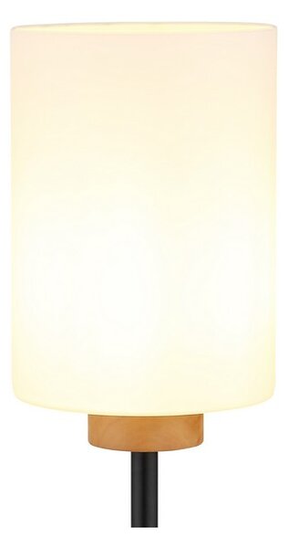 Stojací lampa 1x E27 čierna, opálová IP20 GLOBO lighting ROWENA 15977S