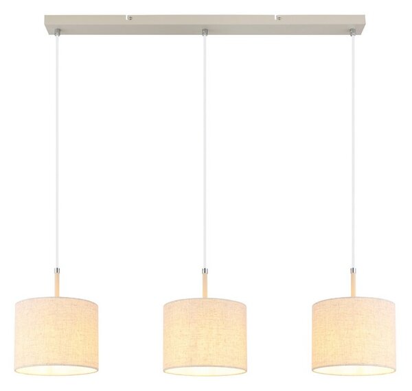 Závěsné svítidlo 3x E27 písková, krémová IP20 GLOBO lighting DELEON 15968-3H