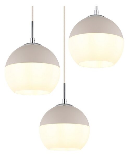 Závěsné svítidlo 3x E27 písková, opálová IP20 GLOBO lighting RAGUSA 15999-3HR