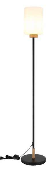 Stojací lampa 1x E27 čierna, opálová IP20 GLOBO lighting ROWENA 15977S