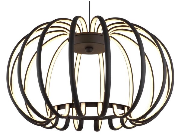 Závěsné svítidlo LED 3000K čierna matná IP20 GLOBO lighting RIBBON 15946B