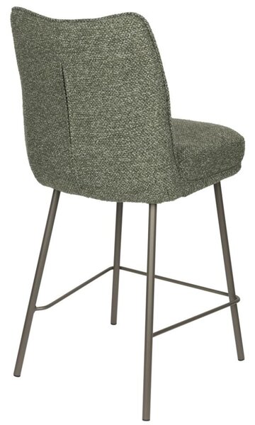 Housecraft Living Zelená čalouněná barová židle Jacques 65 cm