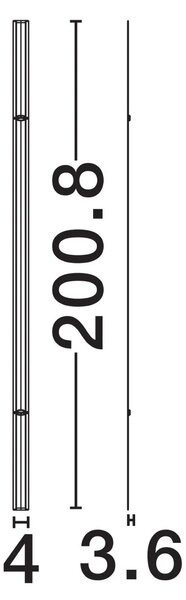 Nastenné stropné svietidlo Invento 200 Čierna A – Černá