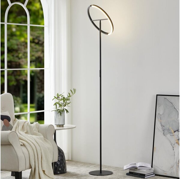Eglo 901972 - LED Stmívatelná stojací lampa CASTELPOTO 2xLED/8,8W/230V černá