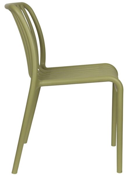 Housecraft Living Zelená plastová zahradní židle Mante