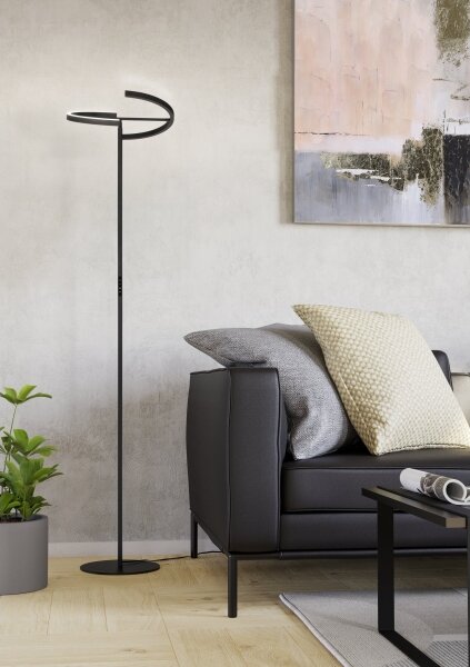 Eglo 901972 - LED Stmívatelná stojací lampa CASTELPOTO 2xLED/8,8W/230V černá