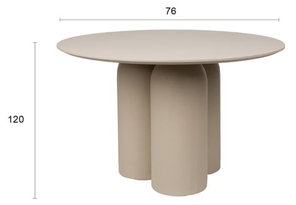 Housecraft Living Béžový jídelní stůl Ces ø 120 cm