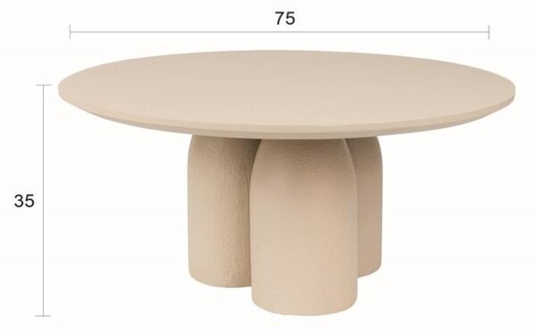 Housecraft Living Béžový konferenční stolek Ces ø 75 cm