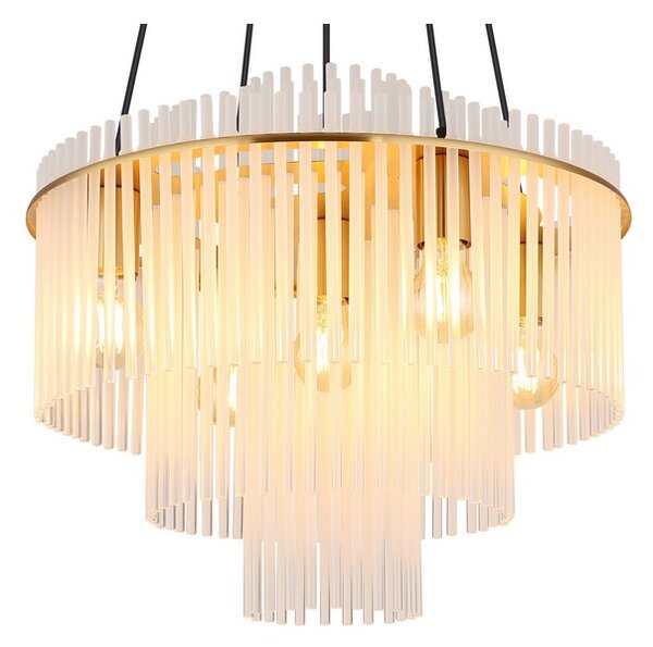 Závěsné svítidlo 5x E27 zlatá, opálová IP20 GLOBO lighting GORLEY 15698H1M