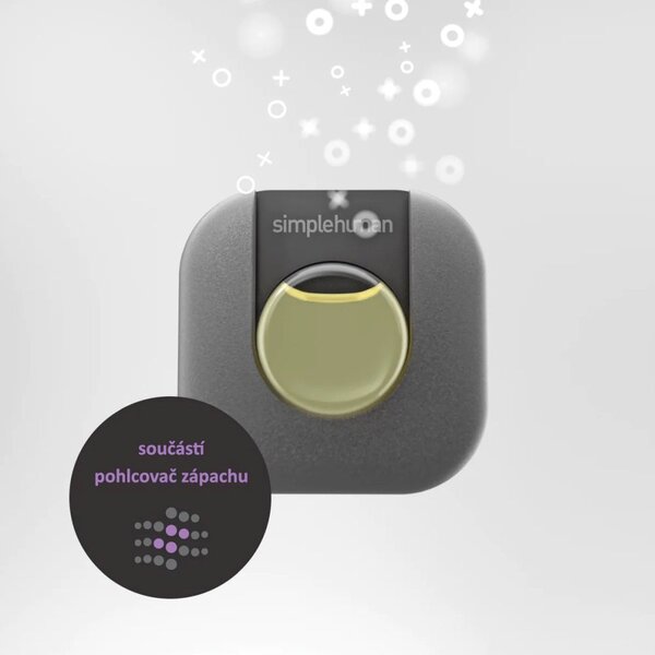 Simplehuman bezdotykový odpadkový koš SENSOR, 58 L, hlasové ovládání, bílá ocel
