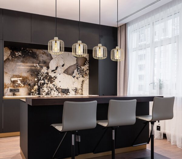 Závěsné svítidlo 4x E27 piesková IP20 GLOBO lighting ALFRED 15758-4H