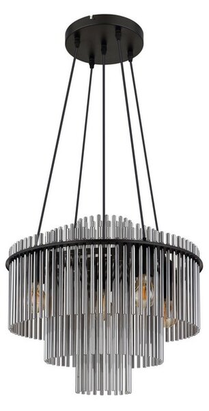Závěsné svítidlo 5x E27 čierna, dymová IP20 GLOBO lighting GORLEY 15698H1