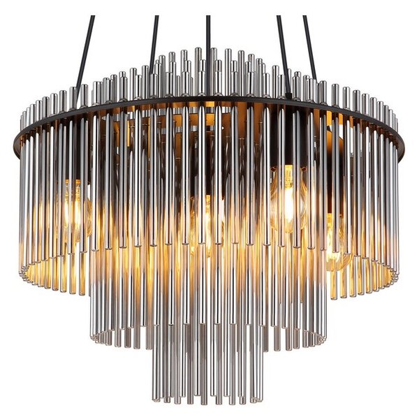 Závěsné svítidlo 5x E27 čierna, dymová IP20 GLOBO lighting GORLEY 15698H1