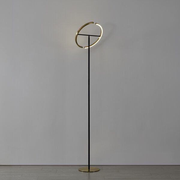 Eglo 901973-LED Stmívatelná stojací lampa CASTELPOTO 2xLED/8,8W/230V zlatá/černá