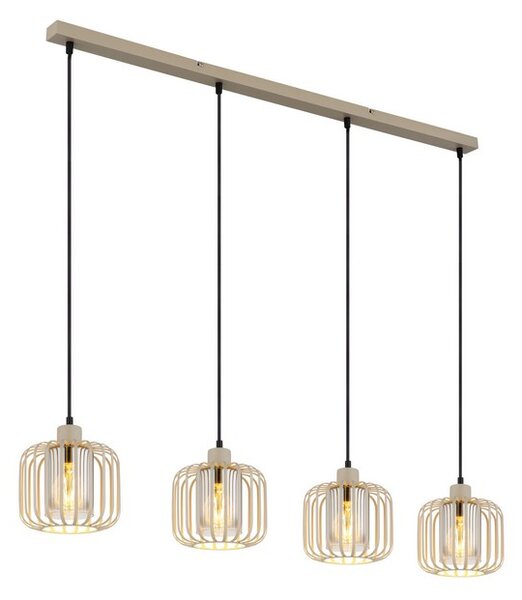 Závěsné svítidlo 4x E27 piesková IP20 GLOBO lighting ALFRED 15758-4H