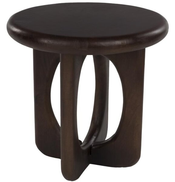 Housecraft Living Hnědý dřevěný odkládací stolek Jani ø 40 cm