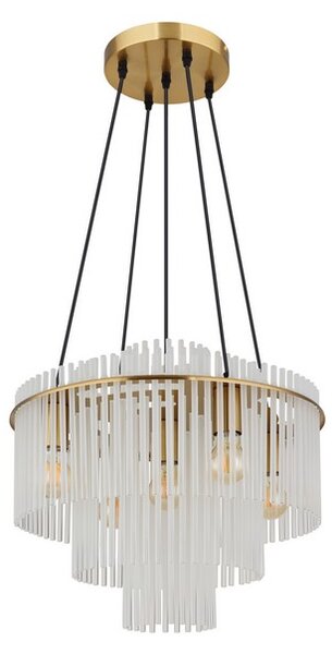 Závěsné svítidlo 5x E27 zlatá, opálová IP20 GLOBO lighting GORLEY 15698H1M