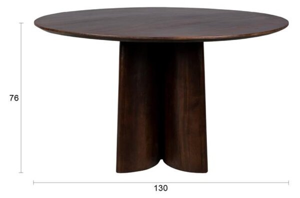 Housecraft Living Hnědý dřevěný jídelní stůl Balder ø 130 cm