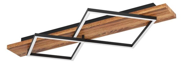 Eglo 901935 - LED Stropní svítidlo BOYA LED/13W/230V + LED/15W černá/hnědá