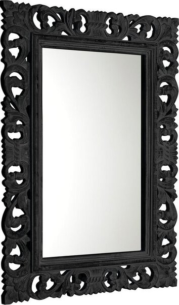 SAPHO SCULE zrcadlo ve vyřezávaném rámu, 70x100cm, černá IN167