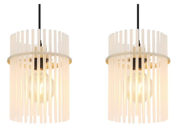Závěsné svítidlo 3x E27 piesková IP20 GLOBO lighting GORLEY 15698-3HB