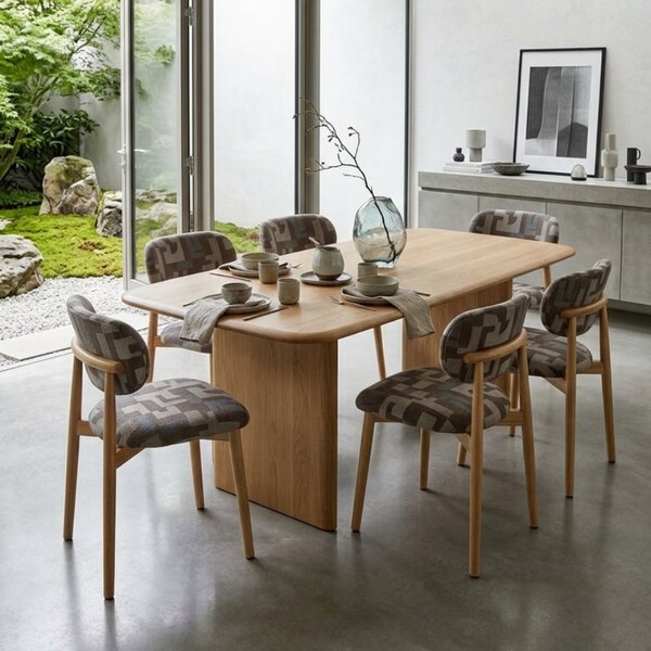 Housecraft Living Hnědá čalouněná jídelní židle Elle