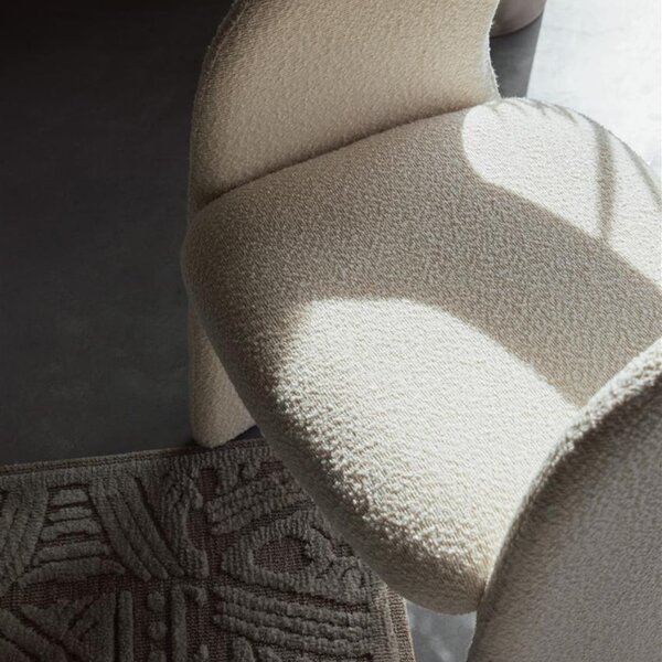 Housecraft Living Bílá bouclé jídelní židle Maire