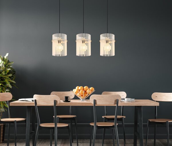 Závěsné svítidlo 3x E27 piesková IP20 GLOBO lighting GORLEY 15698-3HB
