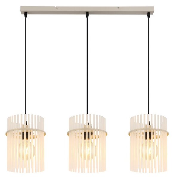 Závěsné svítidlo 3x E27 piesková IP20 GLOBO lighting GORLEY 15698-3HB