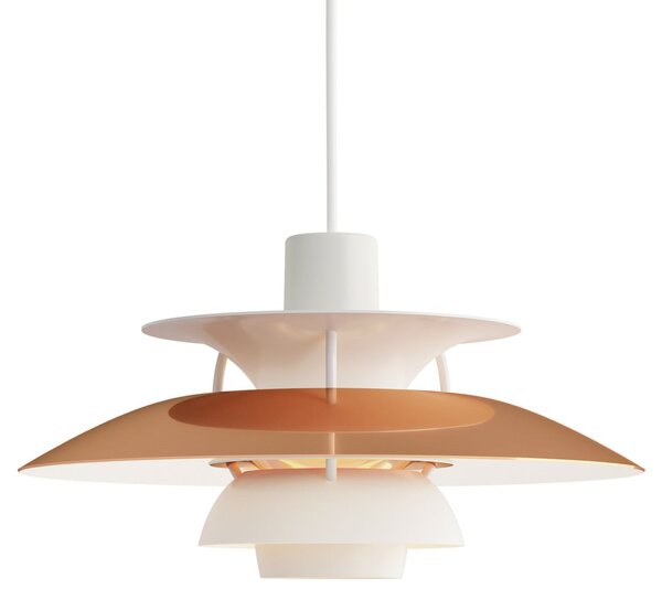 Závěsná svítidlo Louis Poulsen, PH 5 Mini, stmívatelné, Měděná, Obývací pokoj, Kov, Design