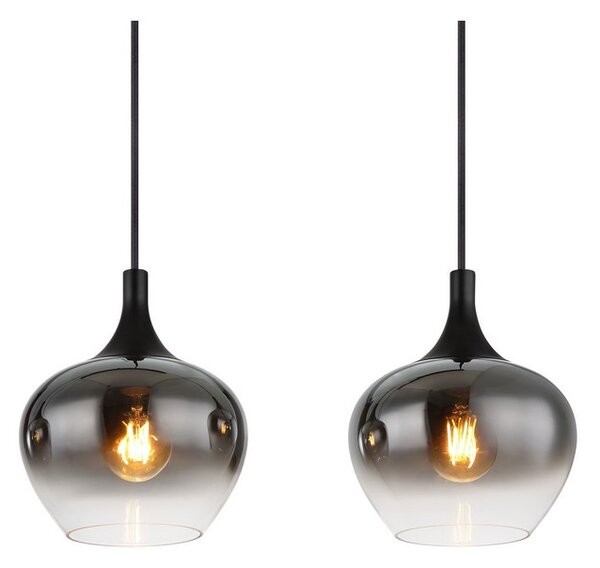 Závěsné svítidlo 4x E27 čierna, dymová IP20 GLOBO lighting MAXY 15548-4H