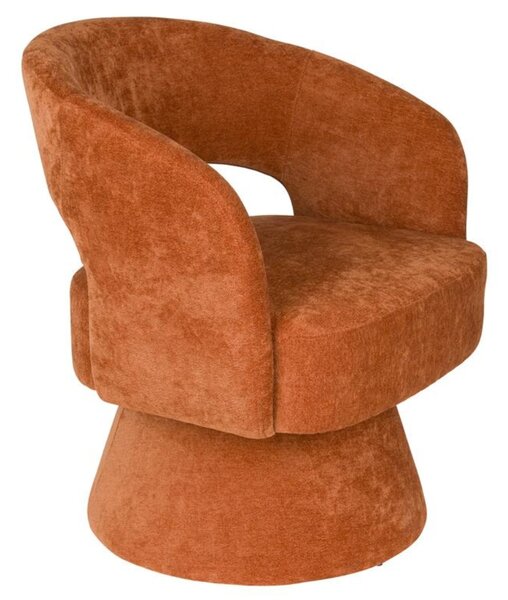 Housecraft Living Oranžové čalouněné otočné lounge křeslo Charina