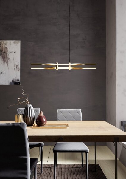 Eglo 901226 - LED Lustr na lanku COLMEAL LED/21W/230V zlatá