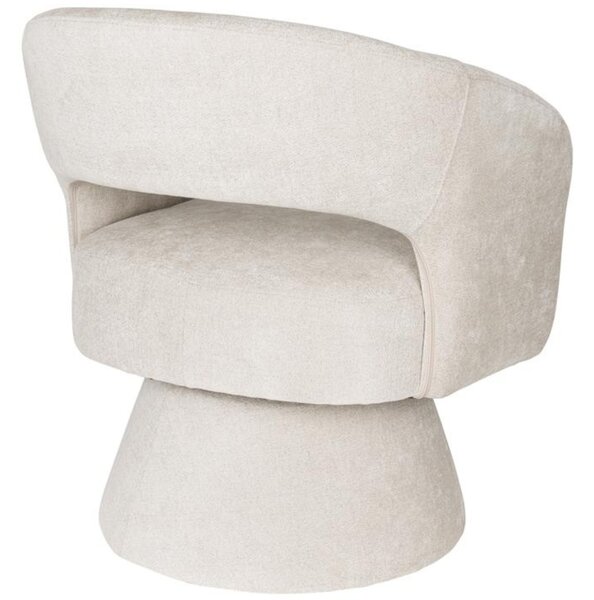 Housecraft Living Béžové čalouněné otočné lounge křeslo Charina