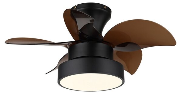 Stropní ventilátor se světlem LED 3000 / 4500 / 6000K čierna matná IP20 GLOBO lighting KARI 03670 časovač