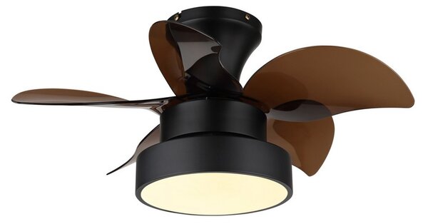 Stropní ventilátor se světlem LED 3000 / 4500 / 6000K čierna matná IP20 GLOBO lighting KARI 03670 časovač