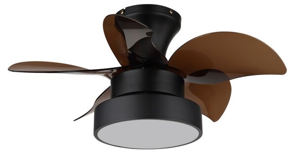 Stropní ventilátor se světlem LED 3000 / 4500 / 6000K čierna matná IP20 GLOBO lighting KARI 03670 časovač