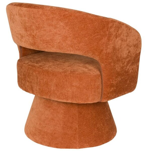 Housecraft Living Oranžové čalouněné otočné lounge křeslo Charina