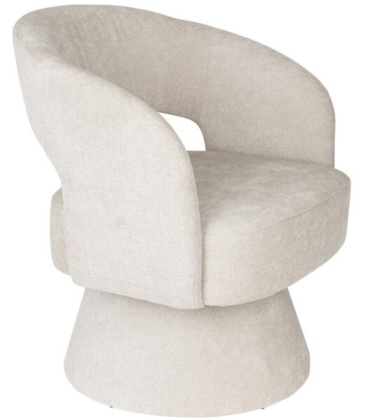 Housecraft Living Béžové čalouněné otočné lounge křeslo Charina