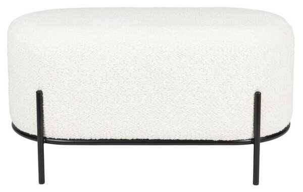 Housecraft Living Bílý bouclé taburet Boz 80 x 40 cm