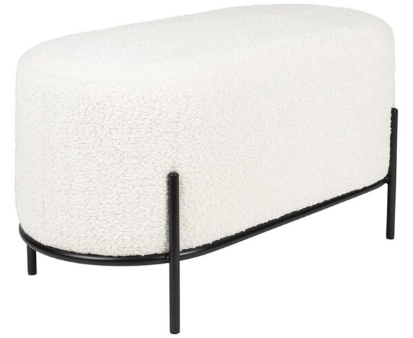 Housecraft Living Bílý bouclé taburet Boz 80 x 40 cm