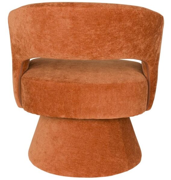 Housecraft Living Oranžové čalouněné otočné lounge křeslo Charina