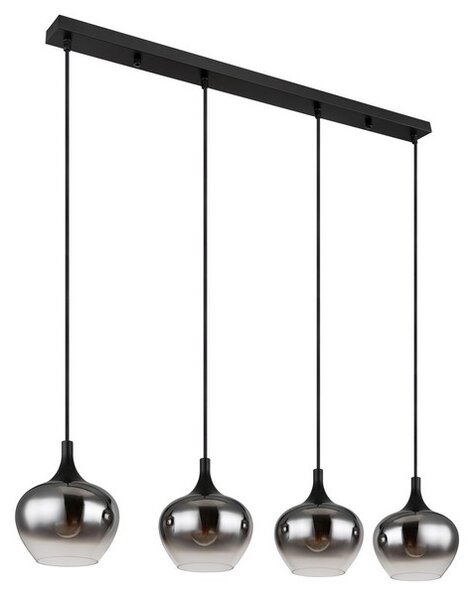 Závěsné svítidlo 4x E27 čierna, dymová IP20 GLOBO lighting MAXY 15548-4H