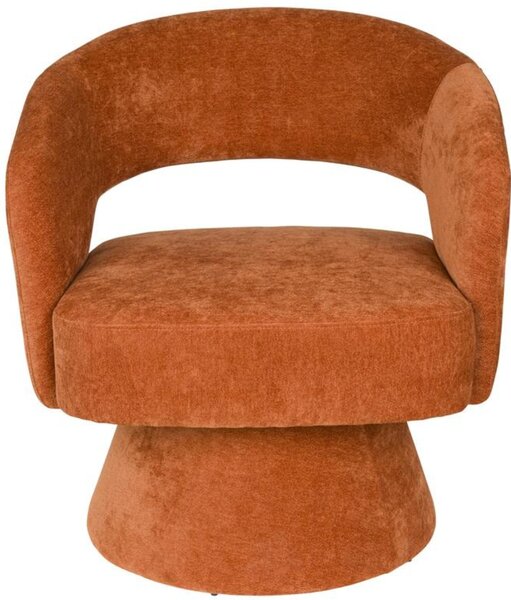 Housecraft Living Oranžové čalouněné otočné lounge křeslo Charina