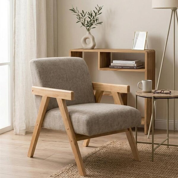 Housecraft Living Béžové čalouněné lounge křeslo Panadero