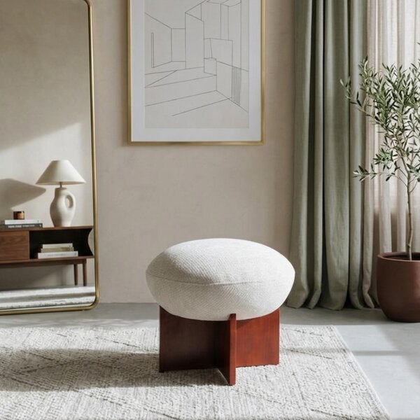 Housecraft Living Béžová čalouněná stolička Ufo 45 cm
