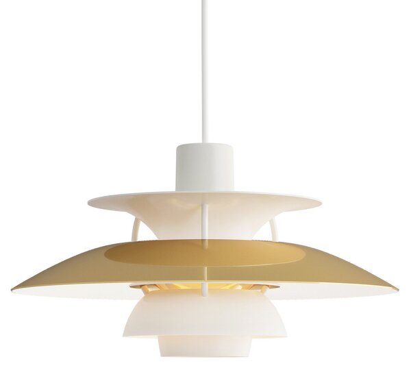 Závěsná svítidlo Louis Poulsen, PH 5 Mini, stmívatelné, Zlatá / mosazná, Obývací pokoj, Kov, Design
