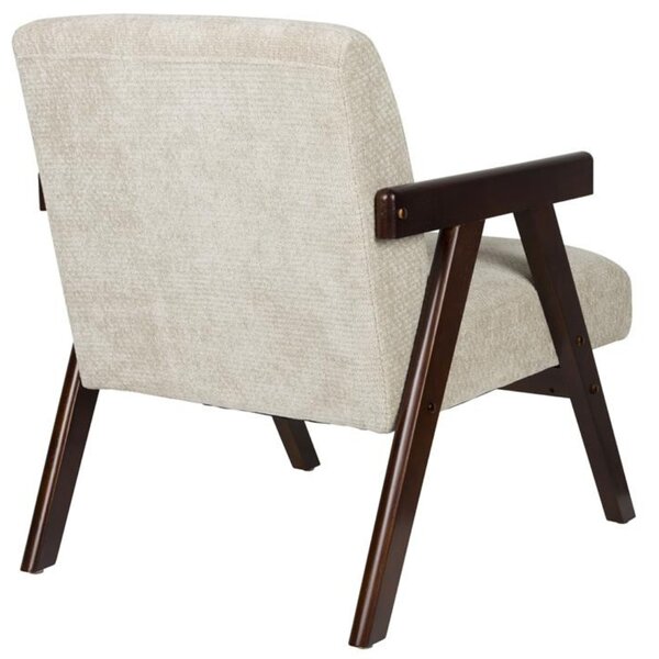 Housecraft Living Béžové čalouněné lounge křeslo Panadero s tmavou podnoží