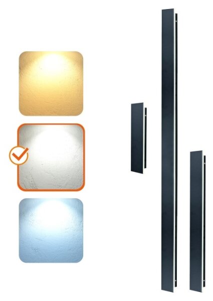 LED Venkovní nástěnné svítidlo MIRANA LED/12W/230V 4000K IP44 60 cm černá